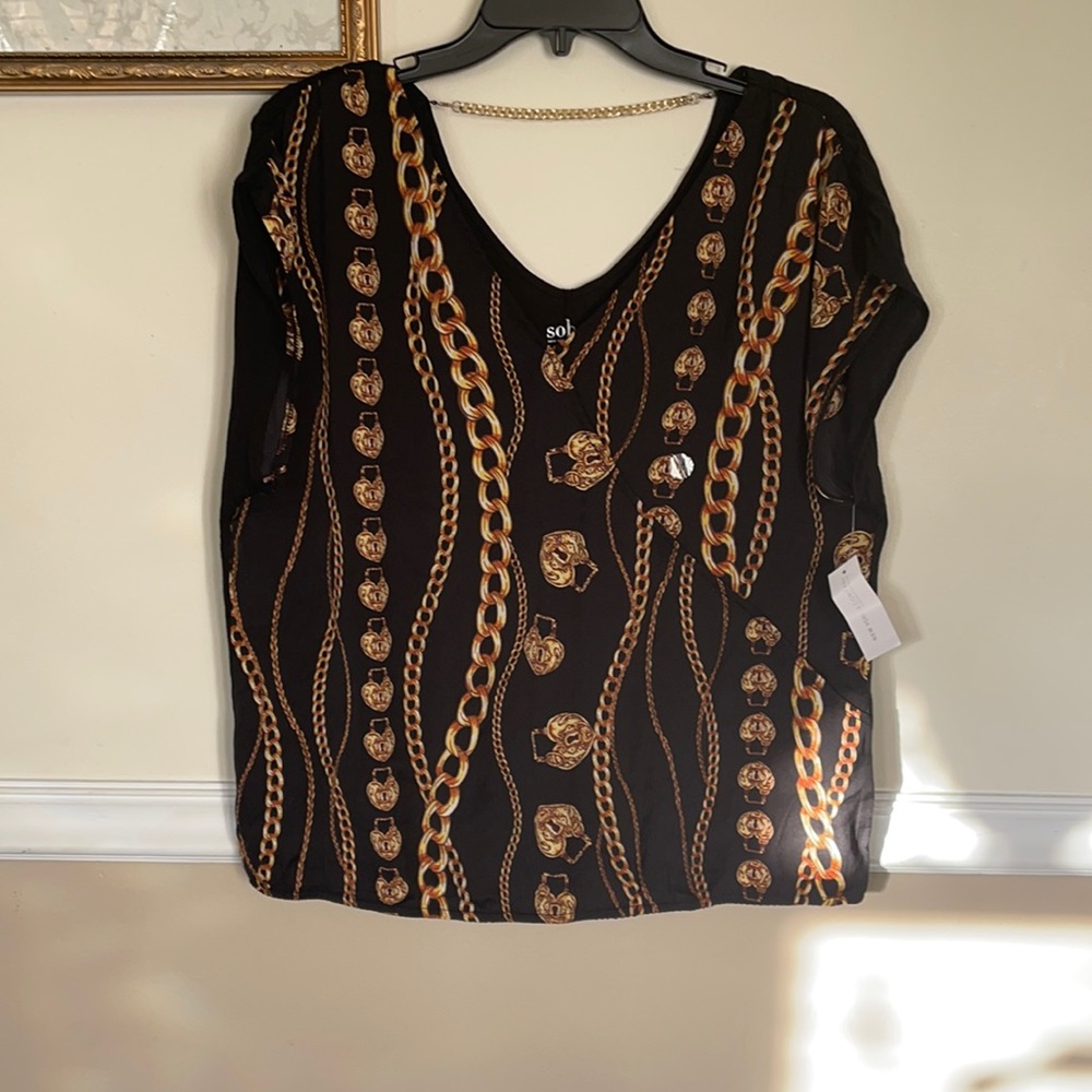 Black and Gold Top